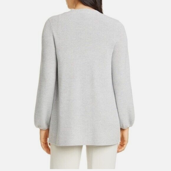 Eileen Fisher Metallic Merino Wool Open Cardigan - Picture 2 of 9